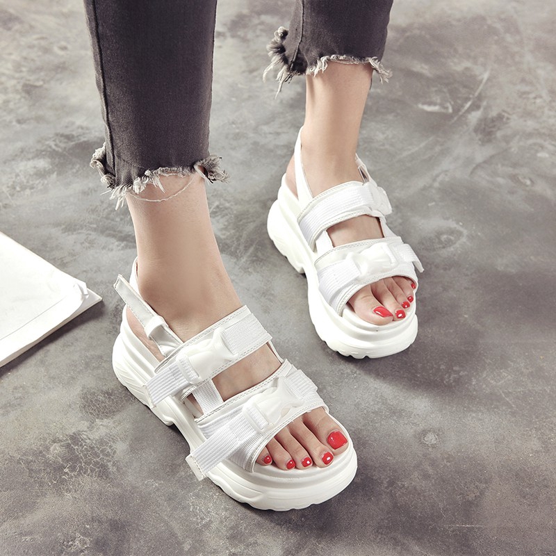 Thick clearance white sandals