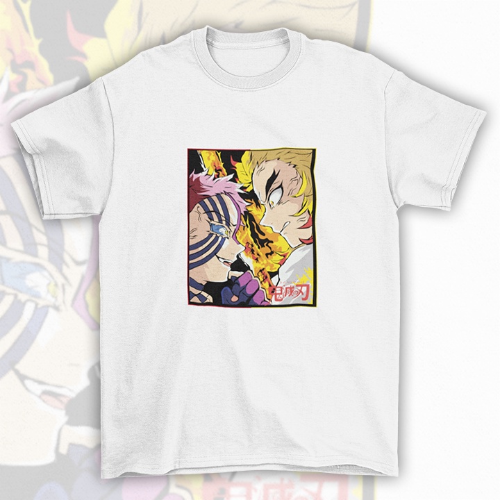 DEMON SLAYER - Rengoku and Akaza ANIME T-SHIRT DESIGN (Kimetsu no Yaiba ...