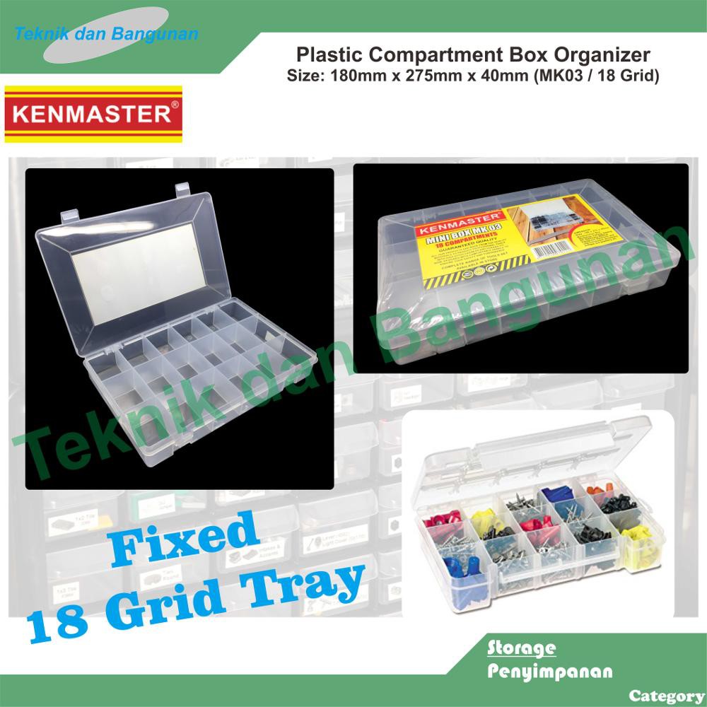 Pvc Container Organizer 18 Grids Kemgaster MK03 (Size:275x180x40mm ...