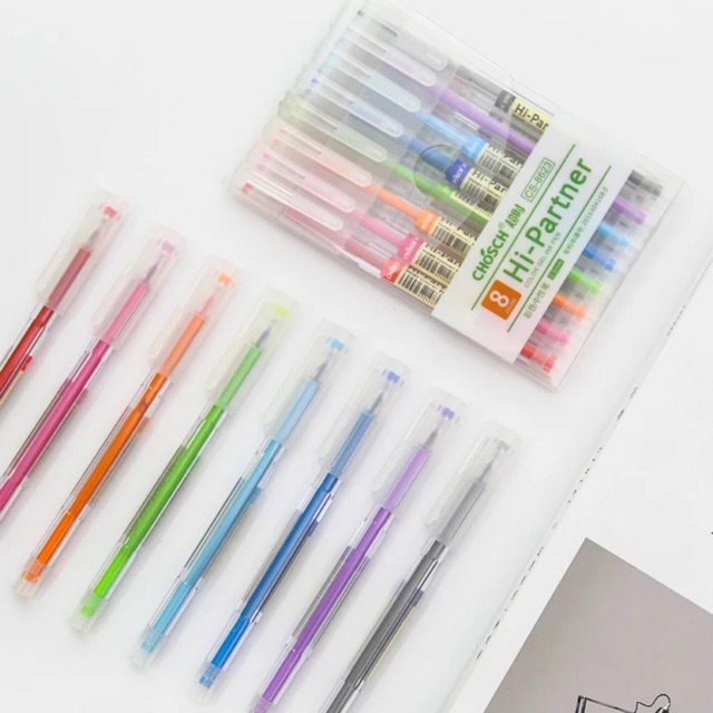 Lolo 0.5mm 12 Color Ink Straight Liquid Rollerball Gel Pen For School  Office Kawaii Stationery Supplies Fournitures Scolaires - Gel Pens -  AliExpress