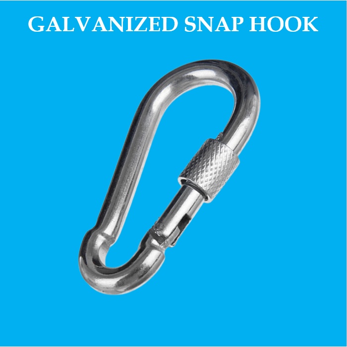 6 8mm Heavy duty Spring Snap Link Snap Hook Carabiner Metal Lock Snap