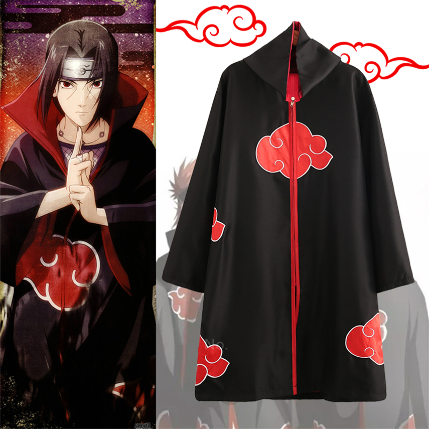 Itachi Costume UK Unisex Kids Adult Akatsuki Uchiha Anime Cloak