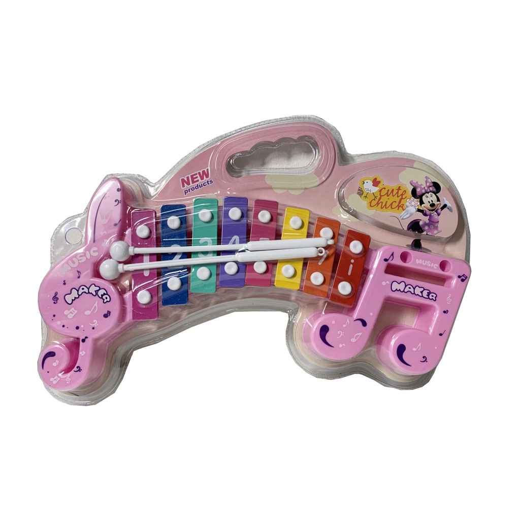 Mickey Mouse Minnie Colorful Xylophone Musical Instrument for Girls ...