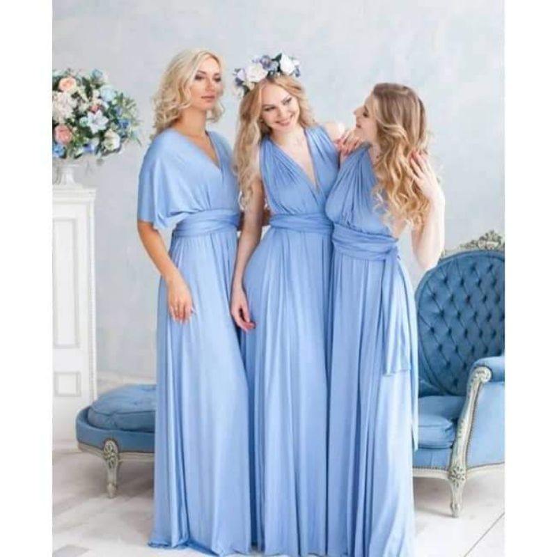 Light fashion blue infinity dress