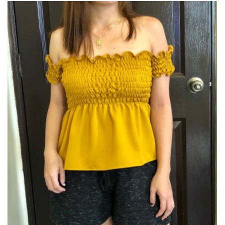 Smoked off sales shoulder top