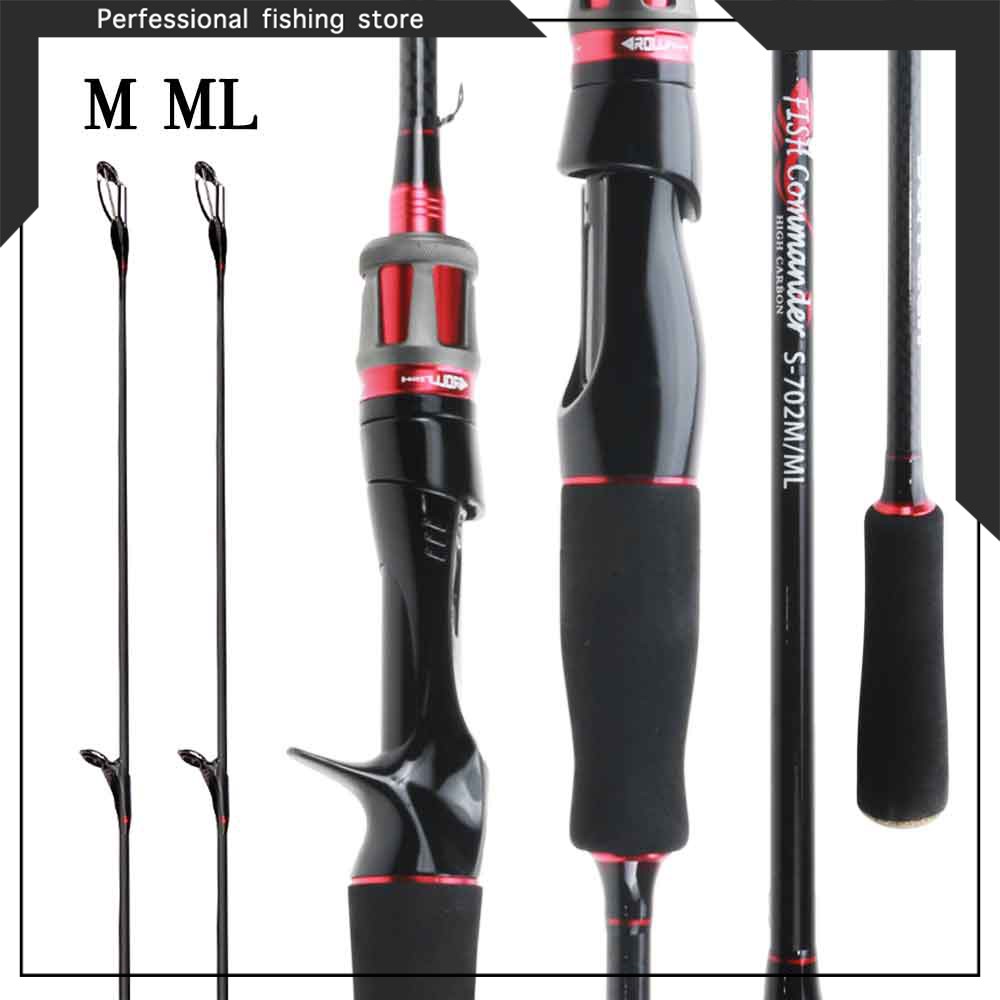 ML&M】 1.8M (6ft) 2 Tips All Waters Fishing Rod High Carbon Spinning  Baitcasting Rod Medium Light Fishing Rod