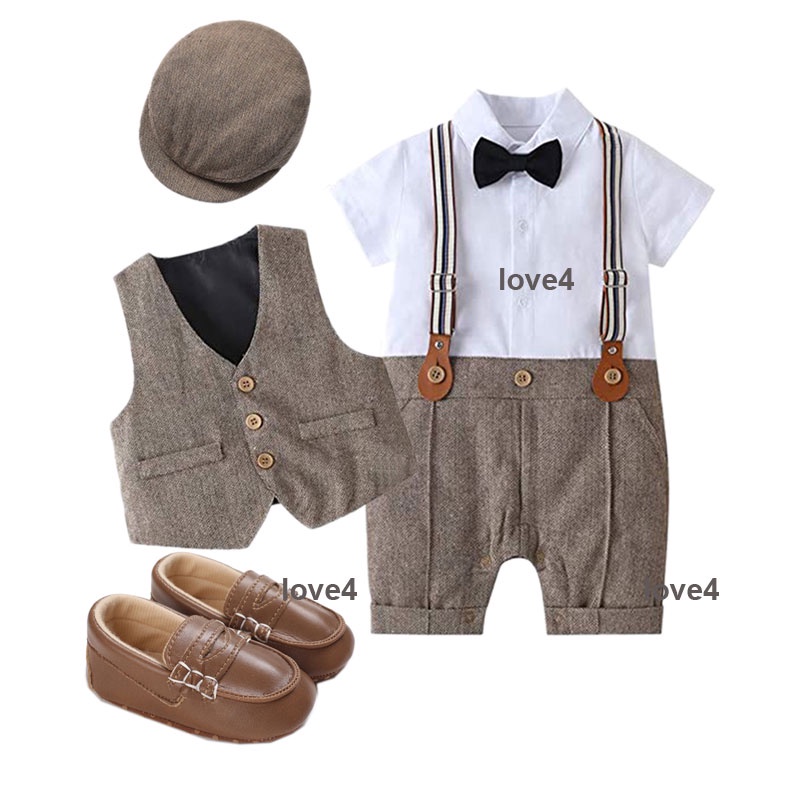 Baby Boss Outfit for Boy Birthday Christening Clothes Terno Set Infant