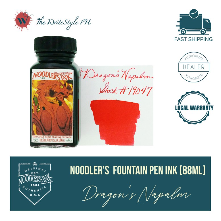 Noodler's Dragons Napalm 4.5 Oz W/ Free Pen