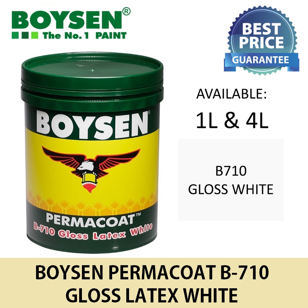 Boysen Gloss Latex White 1L & 4L | Shopee Philippines