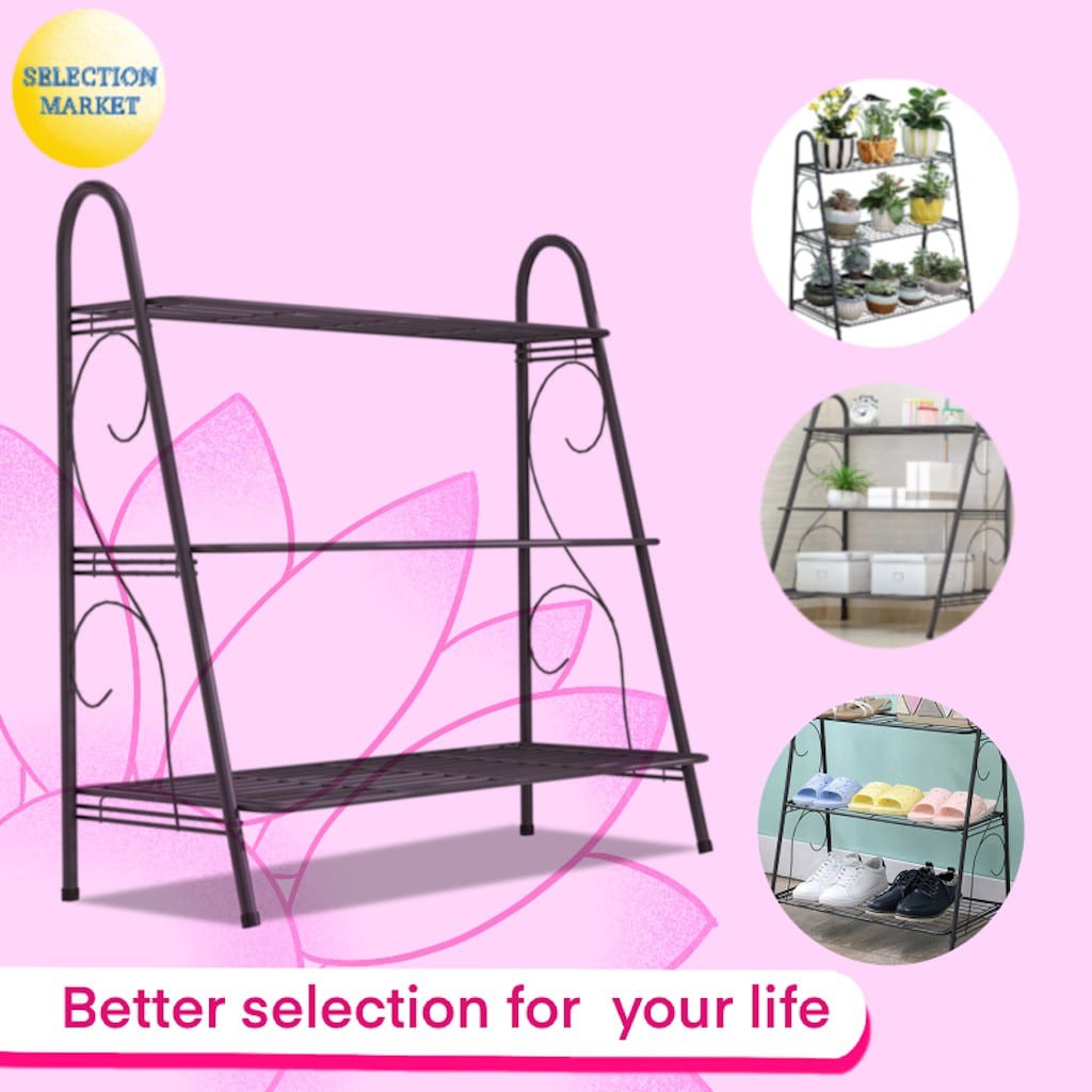 Multipurpose Metal Wire Storage Flower Rack Pot Stand shoe rock best ...