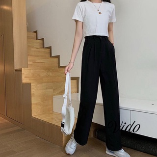 High Waist Suit Pants Women's Autumn Loose All-match Drape Straight ...