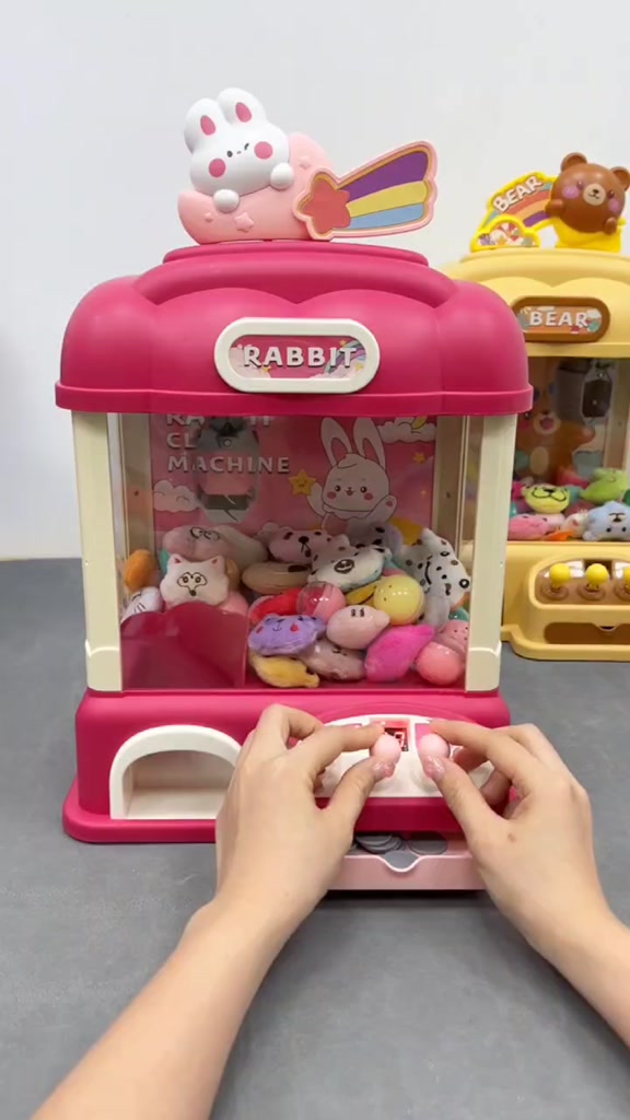Rainbow Rabbit and Bear Large Claw Machine Arcade Claw Machine | Shopee ...
