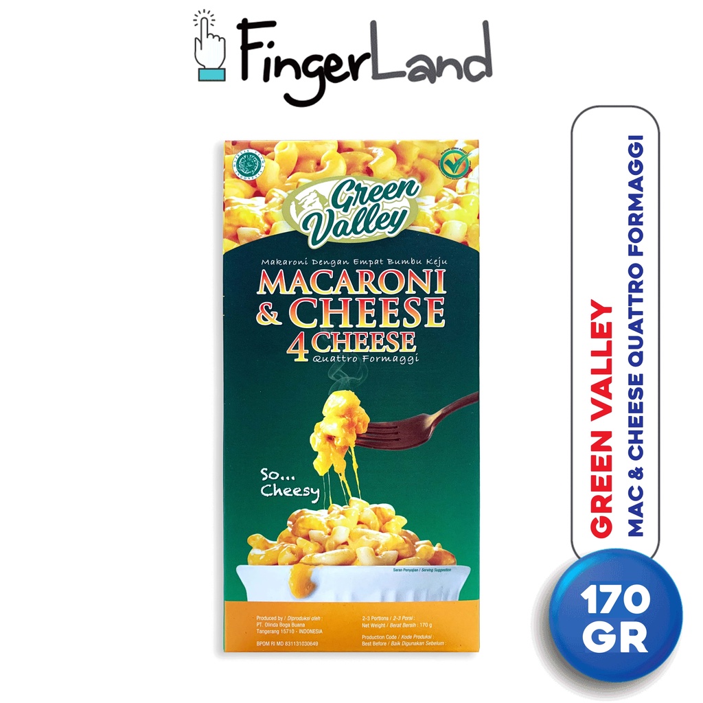 Green VALLEY Macaroni and Cheese Quattro Formaggi 170 Gr 4 Types of ...