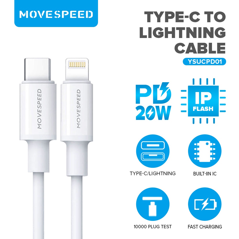 Move Speed D01 PD20W Type C to iPh Cable Fast Charging Cable Fast