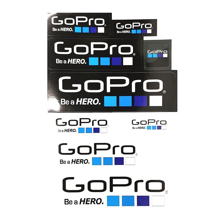GOPRO LOGO STICKER SET (BLACK BACKGROUND / WHITE BACKGROUND) | Shopee ...