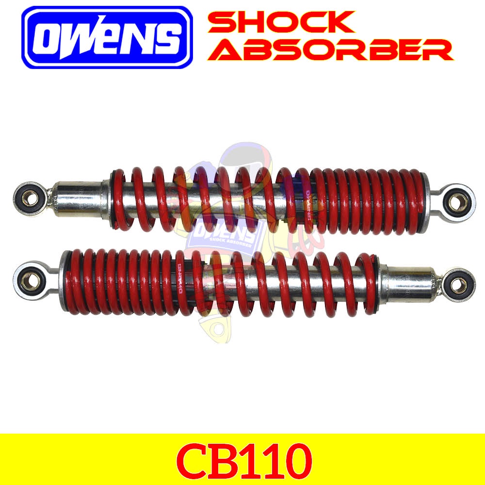 CB110 Red Owens Motorcycle Rear Shock Absorber (Pair) Shopee Philippines