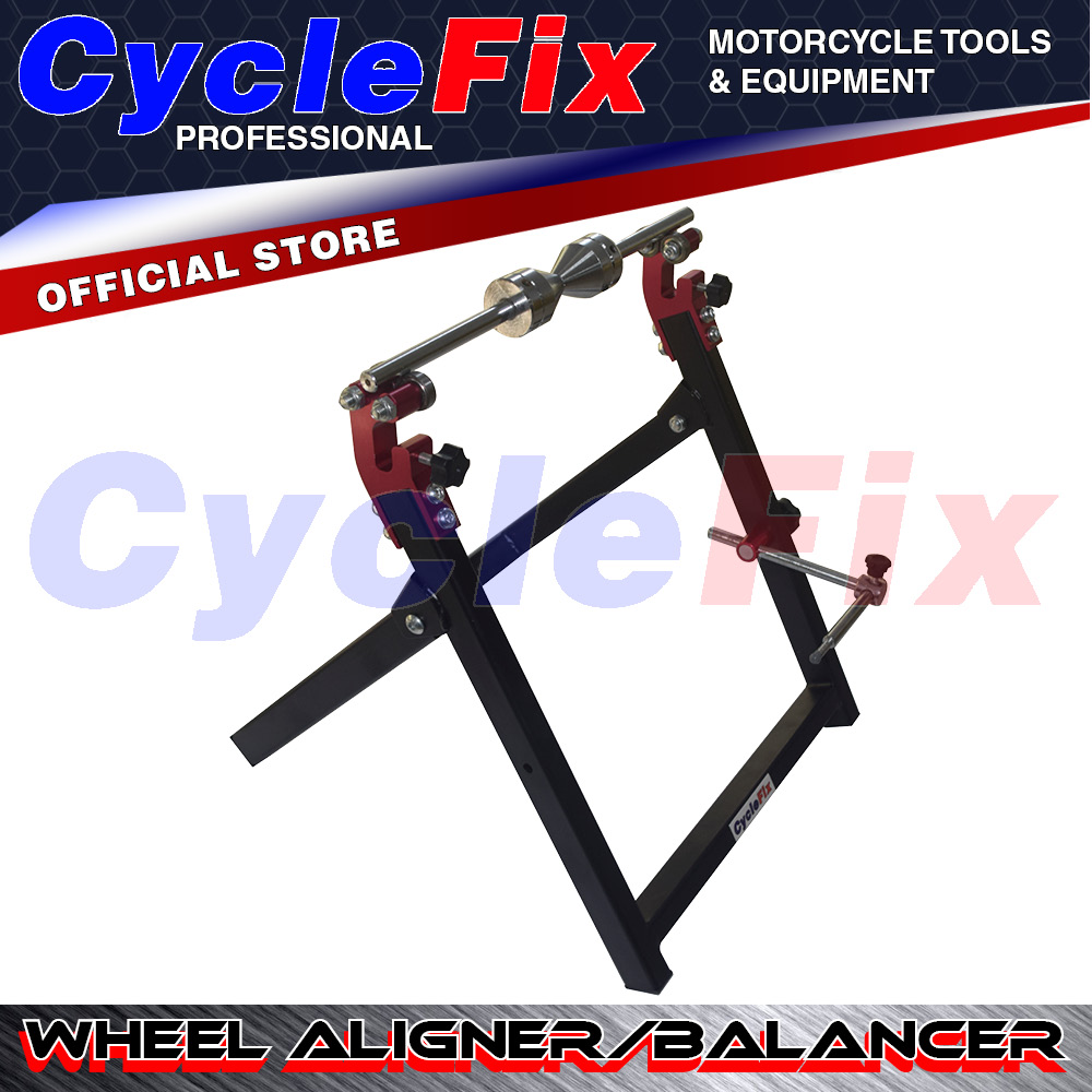 CycleFix Professional Modern Motorcycle Rim & Spokes Wheel Aligner