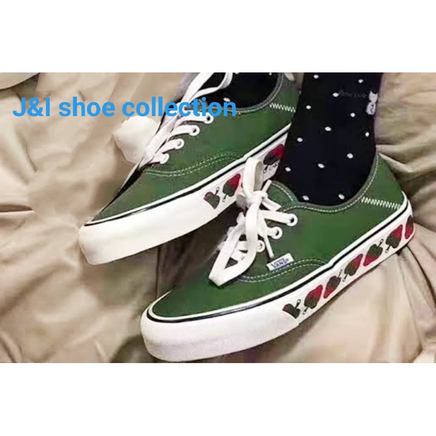 Vans strawberry hot sale shoes green