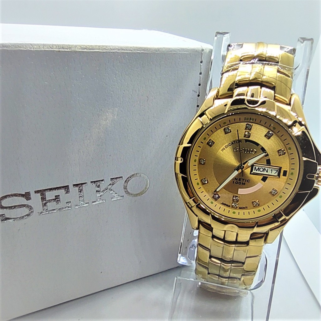 Seiko Mens Kinetic Watch Water Proof 100M Made in Japan | Shopee Philippines