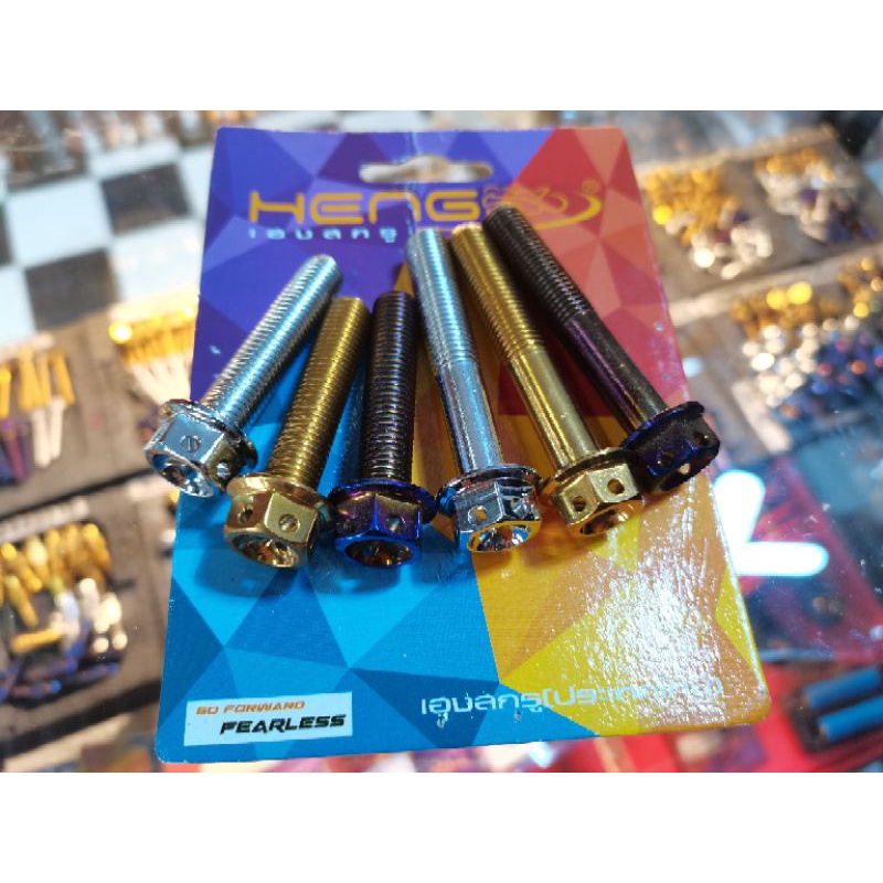 Heng Pipe Gold Bolts for Aerox and Nmax / Swing Arm Bolts Shopee