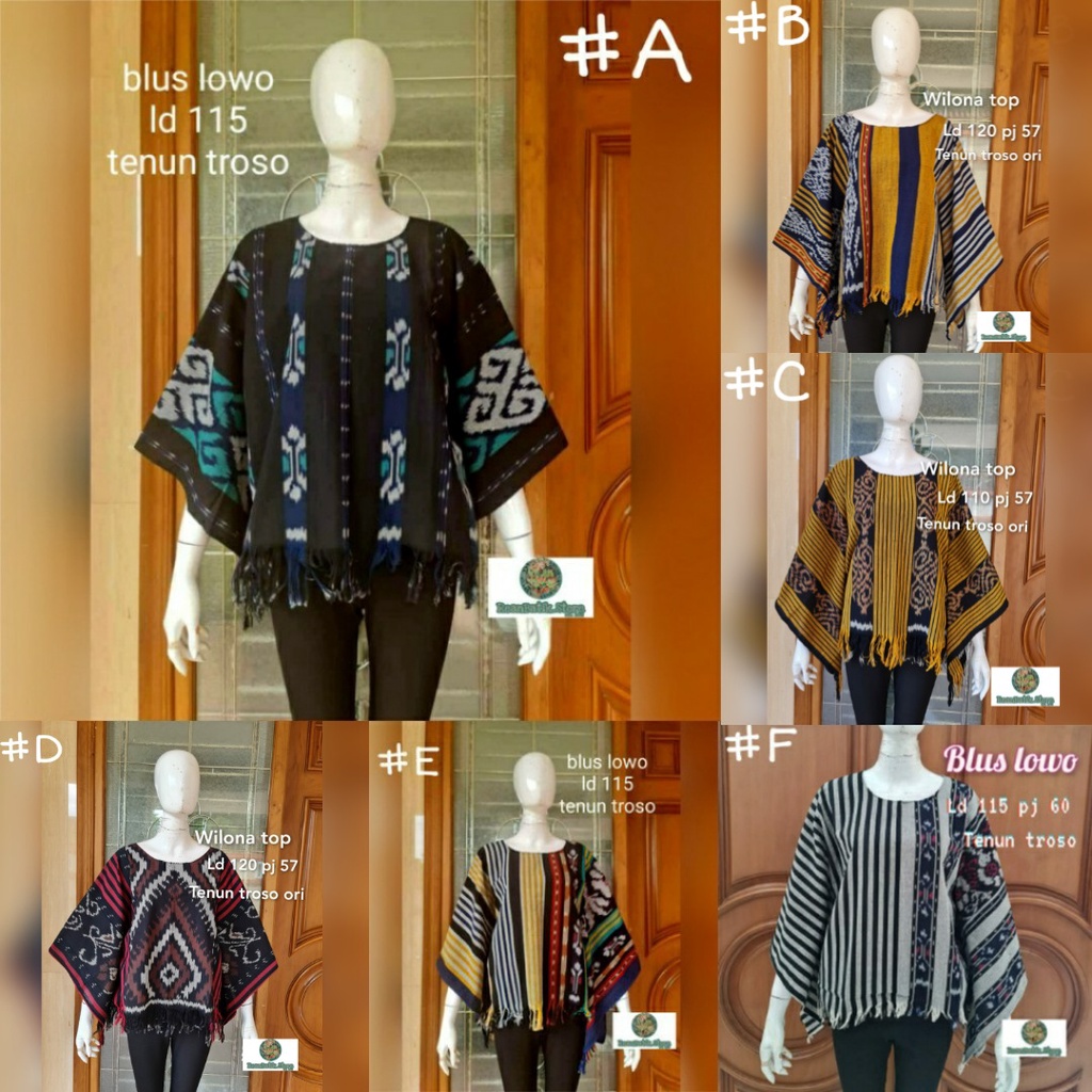 Blouse Bat Sogan Weaving Sogan Jepara LJ Tops Batik Office Women Casual ...