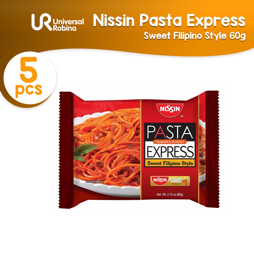 Nissin Pasta Express Sweet Filipino Style (60g) 5 pcs Shopee
