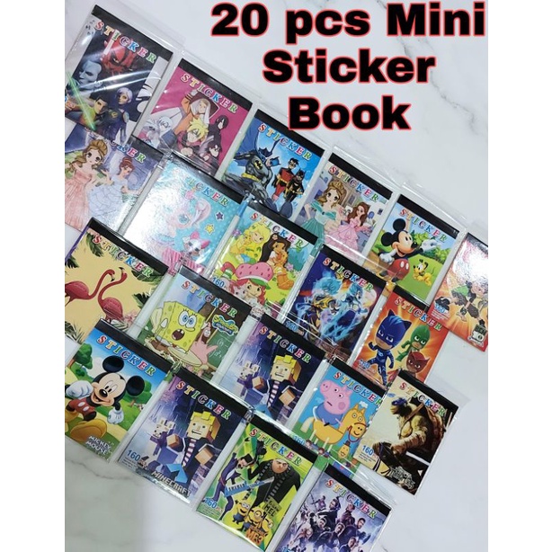 Lootbag filler - mini sticker book toy 20 pcs in 1 pack kids boy girl ...