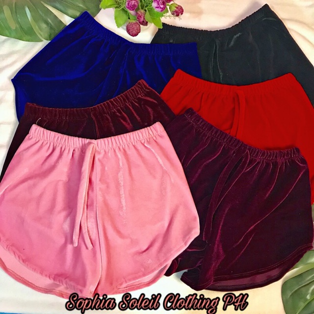 Velvet Shorts (no lining) Shopee Philippines