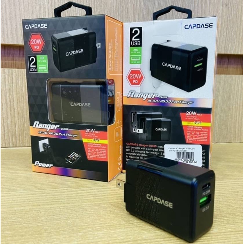 CAPDASE RANGER 2USB QC 3.0/PD 3.0 FAST CHARGER | Shopee Philippines