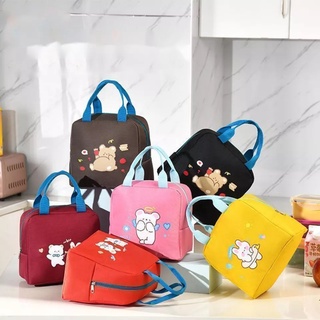 Cartoon Yellow Duck Lunch Box Portable Insulated Thermal Lunch Bag Kids  Waterproof Canvas Handbag Food Bags for Women