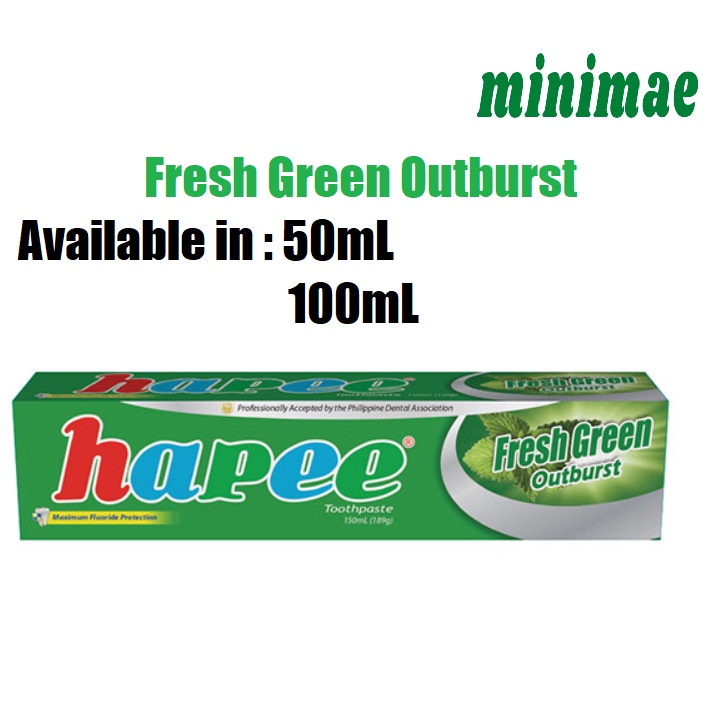 Hapee Toothpaste Fresh Green 50mL/100mL Shopee Philippines