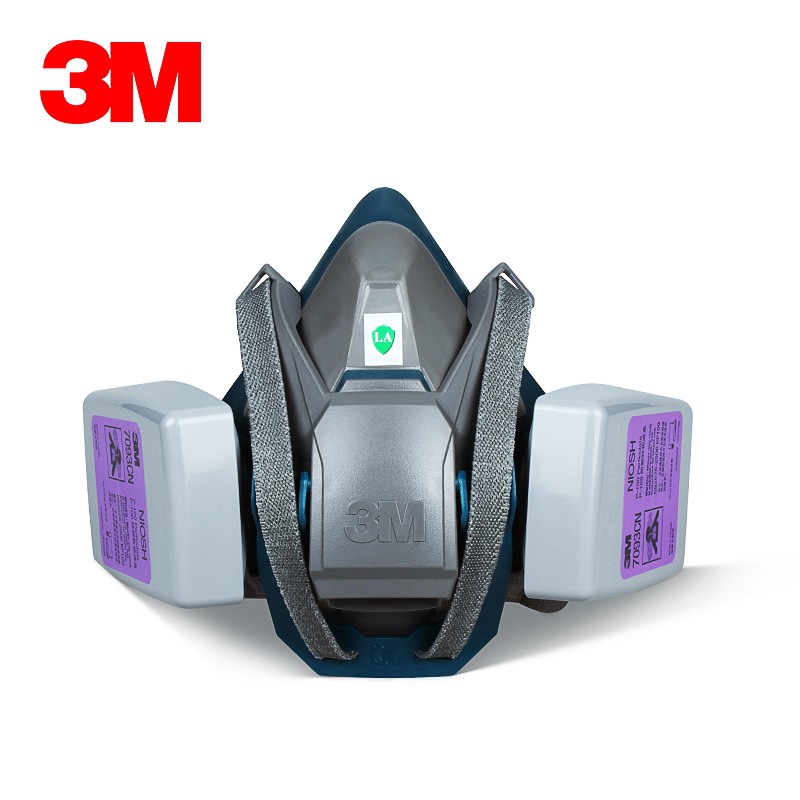 Grid 3 M 6502 Ql Protective Mask With 7093 Dustproof Anti-fog Haze Mask ...