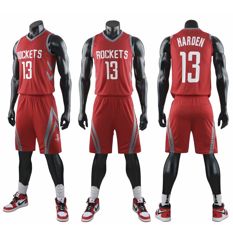 BALL-WHJ Men Basketball Uniform Set NAB Houston Rockets 13# Harden