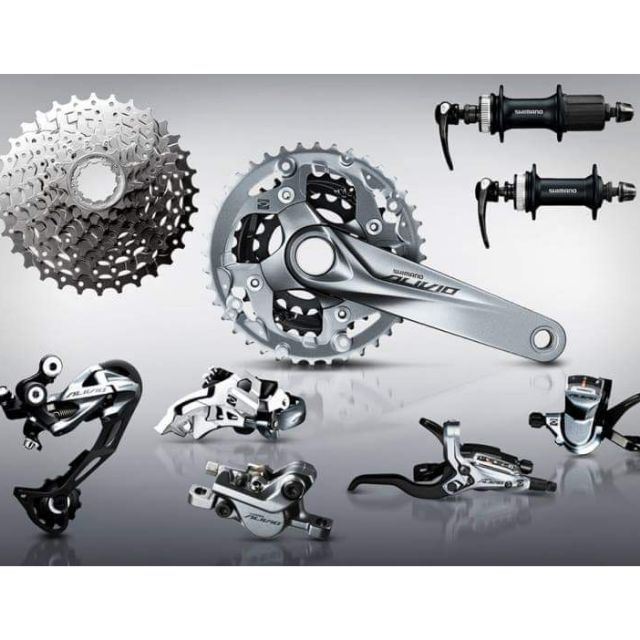 SHIMANO ALIVIO GROUPSET WITH HUBS AND ROTORS