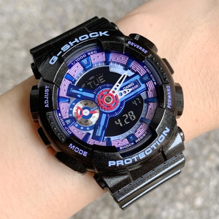 Original Casio G Shock S Series GMAS110HC 1A Hyper Color Dial