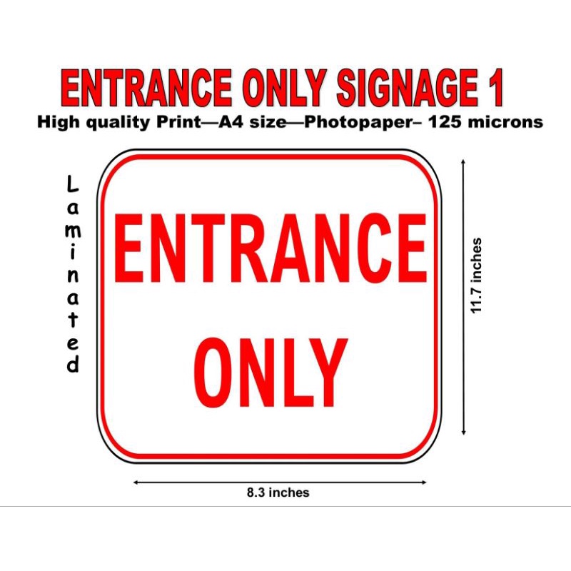 Shop entrance only signage for Sale on Shopee Philippines