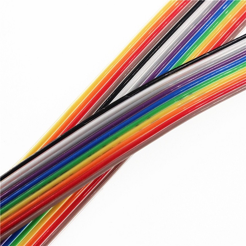 1Meter 10P/12P/14P/16P/20P/26P/34P/40P/50P 1.27mm PITCH Color Flat ...