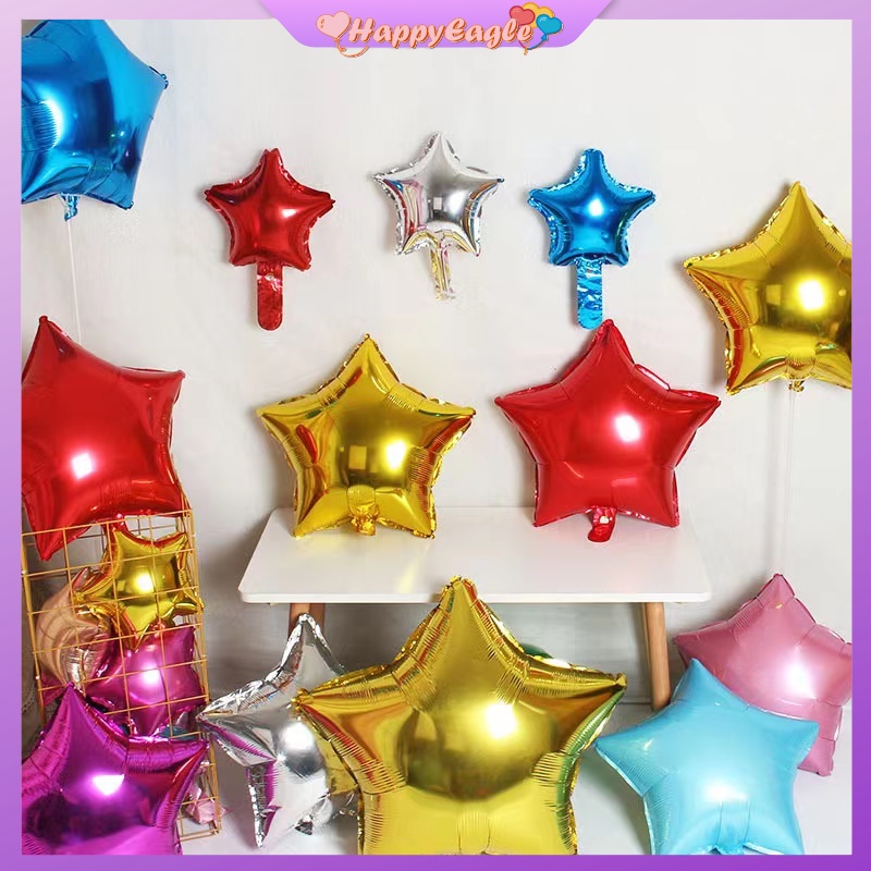 10 Inch Star Foil balloons Star Shape Balloon Pentagram Balloon Party ...