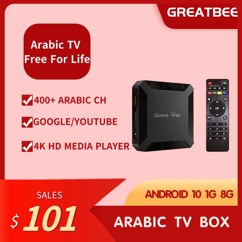 Great Bee 2022 Best Arabic TV Box, Lifetime Free Arabic TVBOX For IPTV