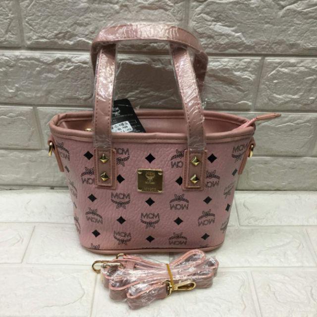 MCM replica mini tote bag with sling COD