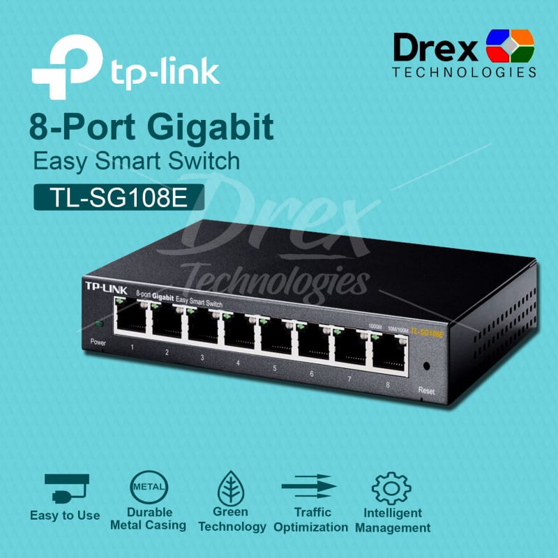 TP-LINK TL-SG108E - 8-Port Gigabit Easy Smart Switch