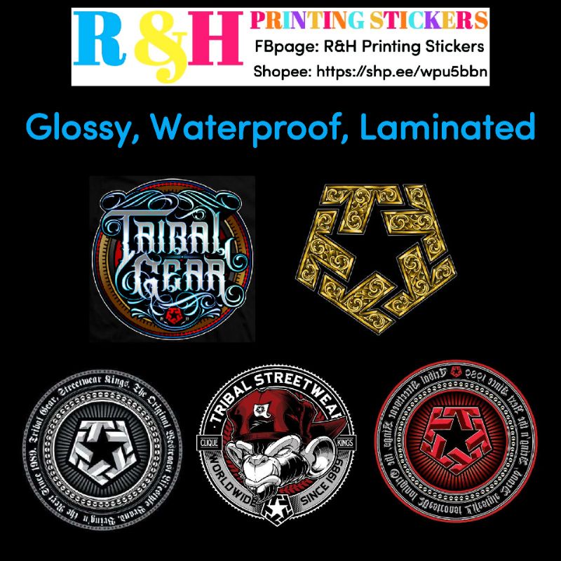 Tribal gear logo sticker, 5pcs Shopee Philippines