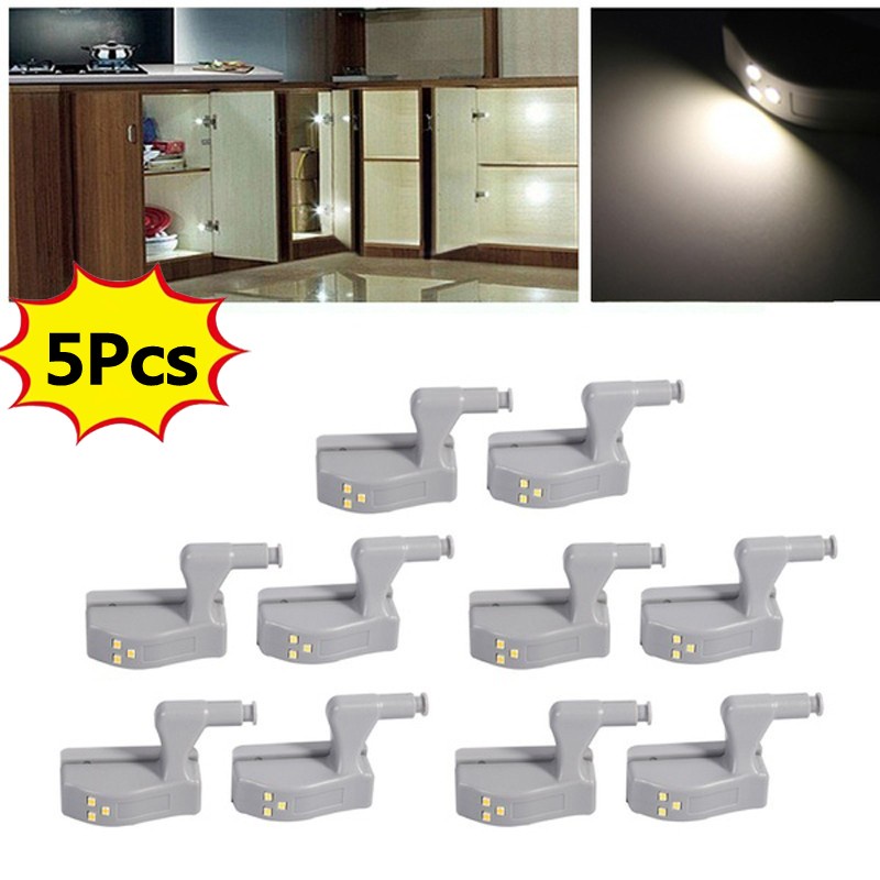 Lkelyonewy 8-Pack Hinge LED Sensor Light For Kitchen Cabinets – Cool White, Motion-Activated, Universal Fit For Closets & Wardrobes