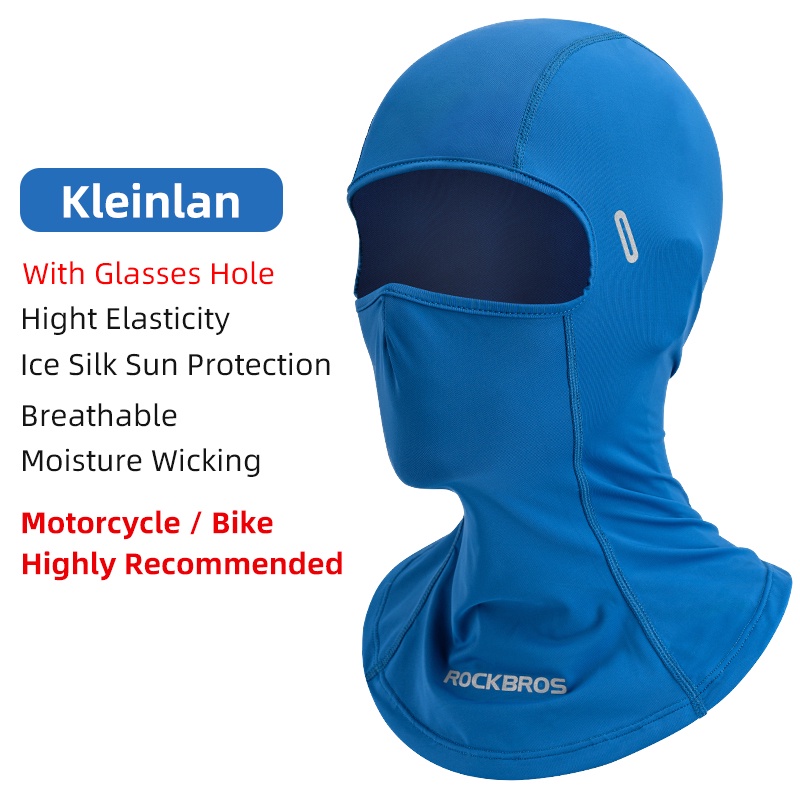 Rockbros Sun Protection Balaclava Men Women Electric Bicycle Motorcycle Full Face Mask Ice Silk