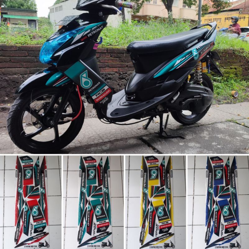 Striping Mio Soul Carbu Sticker Mio Soul Lama Carbu Variation Mio