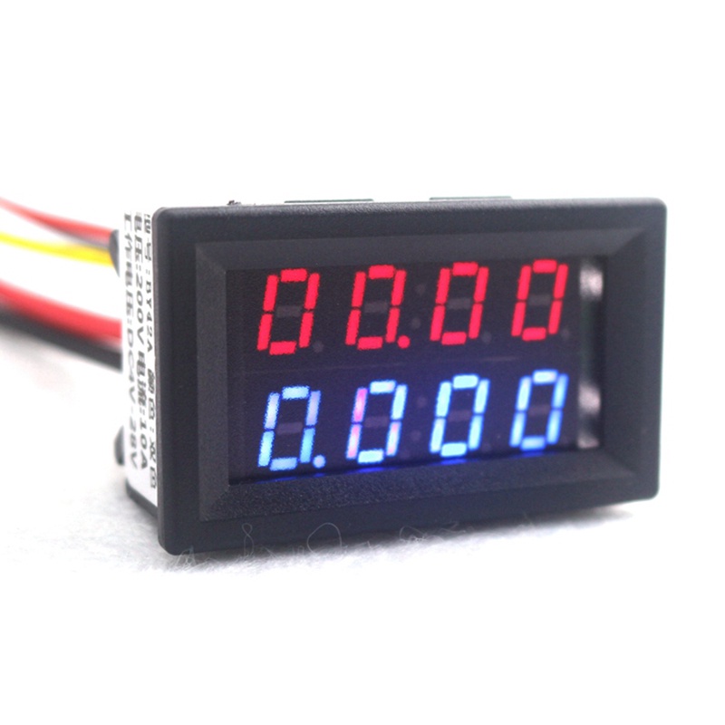 LED Digital Voltmeter Ammeter + Shunt Dual Display 4 Digit Ammeter ...