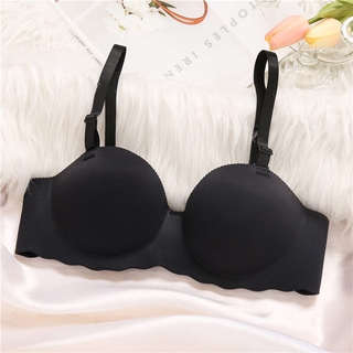 Finetoo Women Bra Sexy Push Up Bras Female Lingerie Wireless Seamless  Underwear A/B Cup Solid Color Invisible Bralette Strap Removable