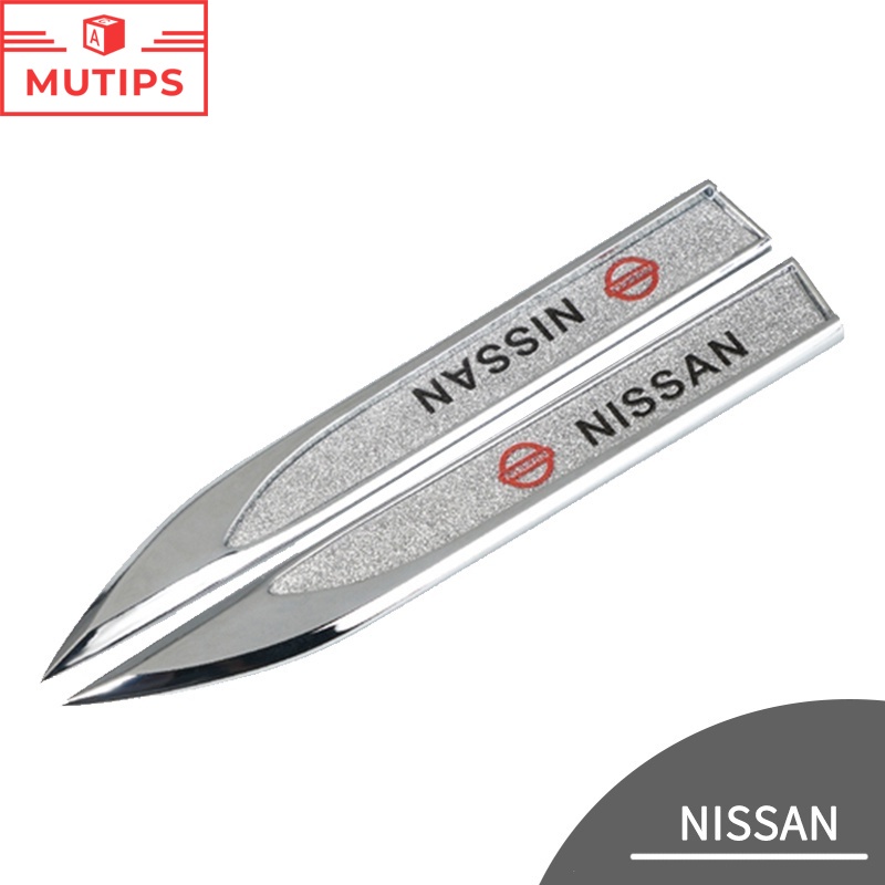 Nissan 2Pcs Car Body Metal Side Fender Stickers For Navara Almera NV350 ...