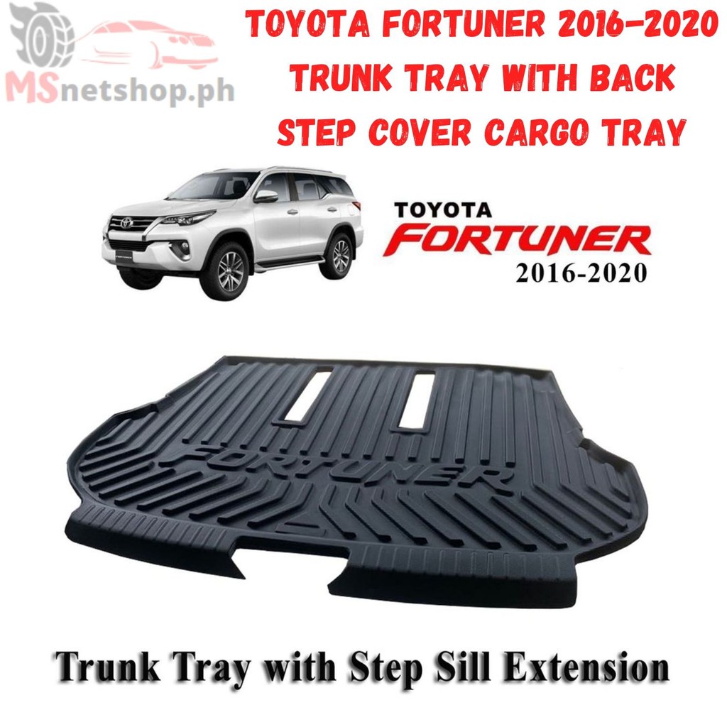 Toyota Fortuner 20162020 Trunk Tray With Back Step Cover Cargo Tray