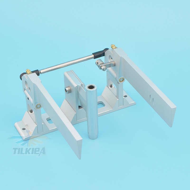 High Quality CNC Aluminum Dual Rudder with Strut 140mm For 1/4' (6.35mm ...